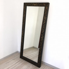 Высокое зеркало напольное и настенное в полный рост в чёрной раме Black bronze 